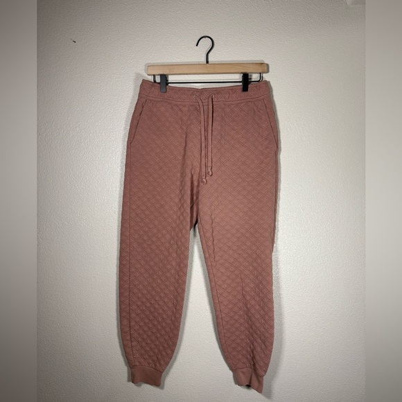Madewell Re(Sourced) Quilted Jogger Sweatpants Medium Faded Mauve C2 - Picture 3 of 11